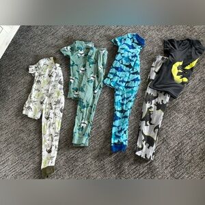 Lot of boys pajamas size 5T and bath robe size 4/5